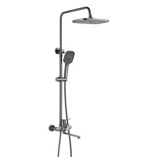 Душевая стойка Shevanik S6236T оружейная сталь